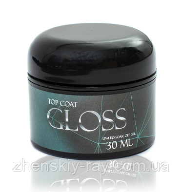Gloss Top Coat — топове покриття для гель-лаку, 30 мл, фото 1