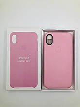 Шкіряний чохол Apple Leather Case для iPhone X/XS Soft Pink