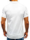 Чоловіча футболка поло New Balance (Нью Беласн) біла (маленька емблема) бавовна, фото 3
