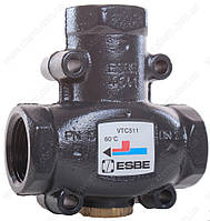 Клапан ESBE VTC511 1", 55°C, DN 25, Kvs 9 триходовий термічний антиконденсационный клапан Эсбе 51020200