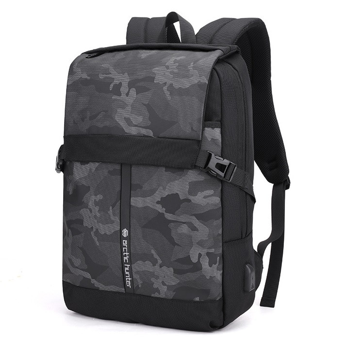 Міський рюкзак-мішок Arctic Hunter B00352 з USB портом, RFID захистом і кишенею для ноутбука до 17", 22л