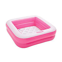 Надувний басейн Intex Рожевий 85х85х23см 60л. Для відпочинку на пляжі 57100, фото 2