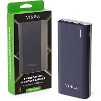 Батарея універсальна Vinga 10000 mAh QC3.0 PD soft touch purple (BTPB3810QCROP)