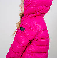Стильная детская куртка для девочки пуховик 313 Италия GDG200 Розовый 110см ӏ
