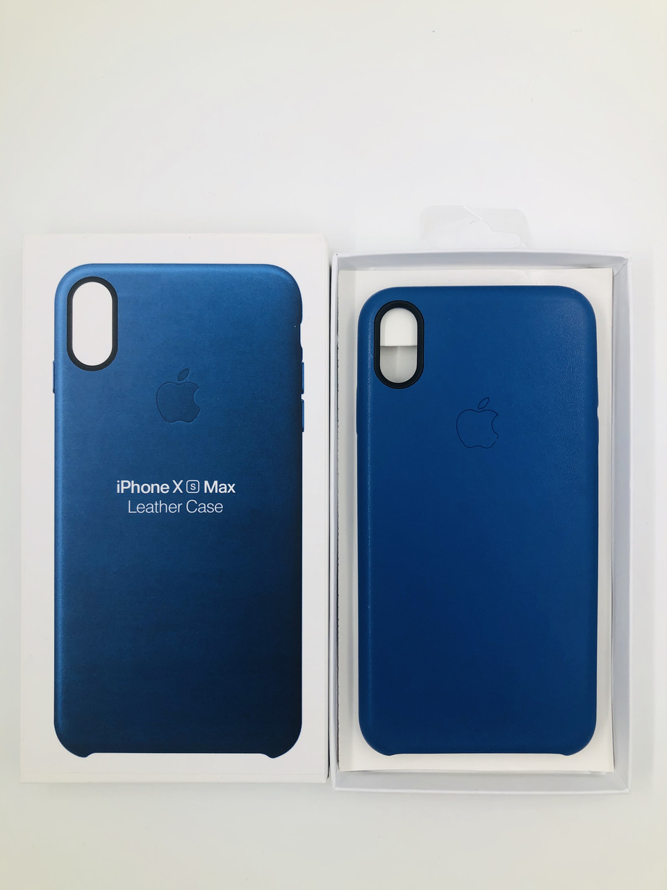 Кожаный чехол Apple Leather Case для iPhone XS Max, Cape Cod Blue, AAA ...