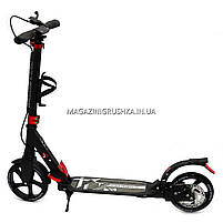 Двоколісний Самокат Scale Sport GMC SS04 з ручним гальмом - Чорний, фото 2