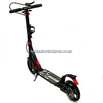 Двоколісний Самокат Scale Sport GMC SS04 з ручним гальмом - Чорний, фото 5