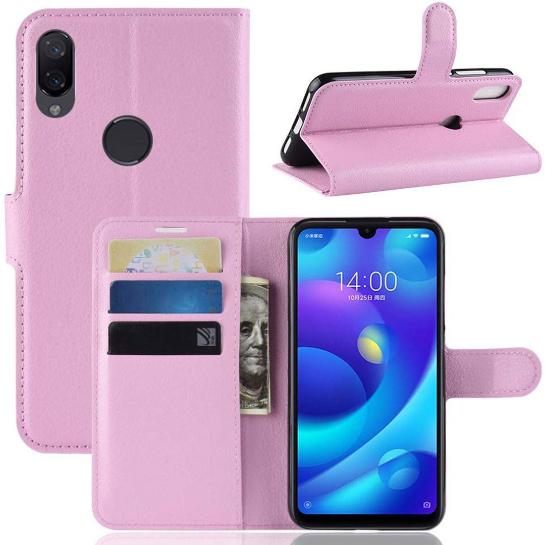 Чохол-книжка Litchie Wallet для Xiaomi Mi Play Світло-рожевий