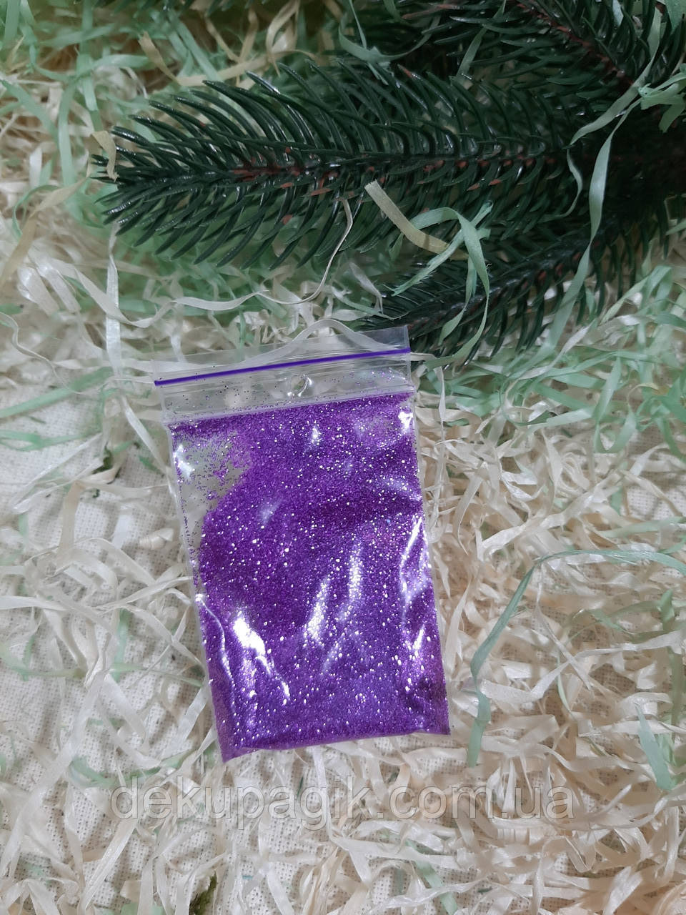 Гліттер бузковий, 5 гр, фото 1