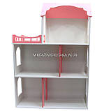 Іграшковий дерев'яний ляльковий будиночок Ілона Рожево-білий (великий). Облаштуйте будиночок для ляльок, фото 3