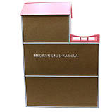 Іграшковий дерев'яний ляльковий будиночок Ілона Рожево-білий (великий). Облаштуйте будиночок для ляльок, фото 4