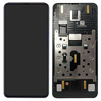 Дисплей для Xiaomi Mi Mix 3 (M1810E5A), модуль (экран и сенсор) с рамкой - панелью, черный, сервисный оригинал
