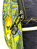 Джинсовий рюкзак ЛЕВ зелений, фото 2