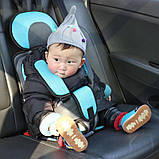Дитяче автокрісло "Child Car Seat" - безкаркасное - блакитний колір (дітям від 6 міс. до 5 років), фото 3