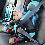 Дитяче автокрісло "Child Car Seat" - безкаркасное - блакитний колір (дітям від 6 міс. до 5 років), фото 7