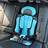 Дитяче автокрісло "Child Car Seat" - безкаркасное - блакитний колір (дітям від 6 міс. до 5 років), фото 8