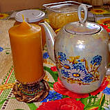 Циліндрична воскова свічка D60-115мм з натурального бджолиного воску, фото 3