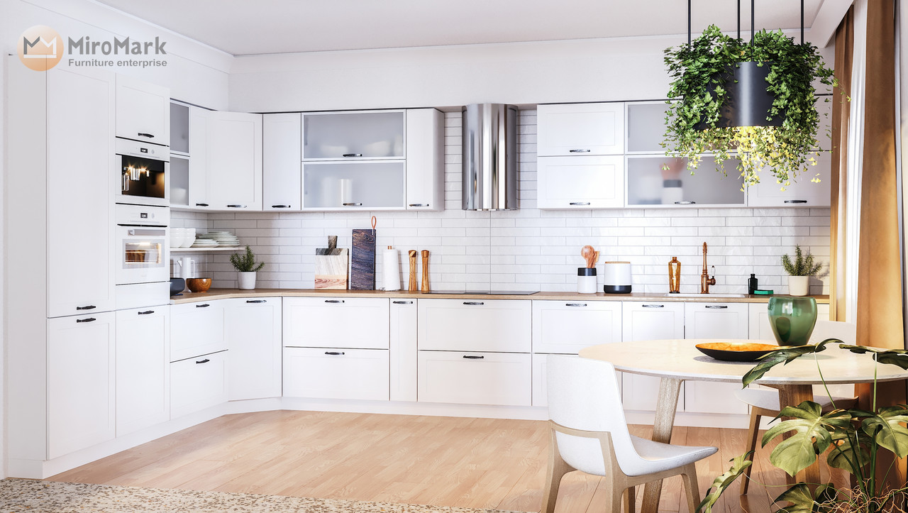 Кухня "Вінтаж" МДФ фарба (білий мат)