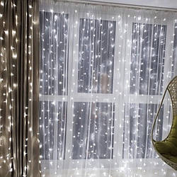 Гірлянда Водоспад 3 м х 2.5 м, 720 LED (Штора, Завіса), холодний білий