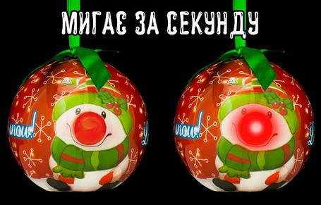 Декоративна прикраса Куля LED, 8 см, House of Seasons, колір зелений, фото 3