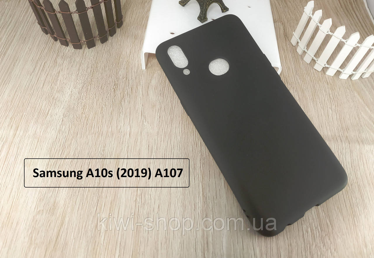 Чохол бампер SMTT для Samsung Galaxy A10s (2019) A107 — чорний матовий TPU, фото 1