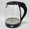 Чайник скляний електрочайник Promotec PM-810B з підсвіткою, фото 4