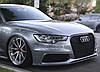 Решітка радіатора Audi A6 C7 (11-14) стиль RS6 (чорний глянець), фото 9
