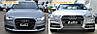 Решітка радіатора Audi A6 C7 (11-14) стиль RS6 (чорний глянець), фото 11