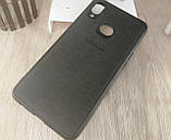 TPU чохол Fiber Logo для Samsung Galaxy A10s (2019) A107- чорний (силікон + тканина), фото 2