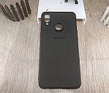 TPU чохол Fiber Logo для Samsung Galaxy A10s (2019) A107- чорний (силікон + тканина), фото 4