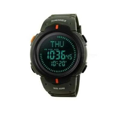 Спортивний чоловічий годинник Skmei 1231 з компасом Хакі, фото 1