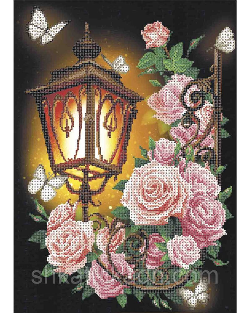 Схема для вишивки бісером Ліхтар у трояндах, фото 1
