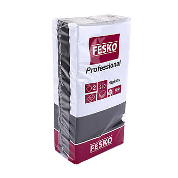 Серветка чорна сервірувальна 2сл 33х33 бордо 250шт Professional