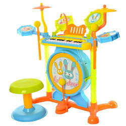 Синтезатор BB397 дитячий музичний набір зі стільчиком