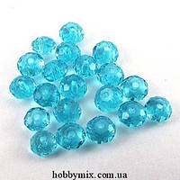 Бусини кришталеві "сфера" 4 мм. блакитні (150 шт.)