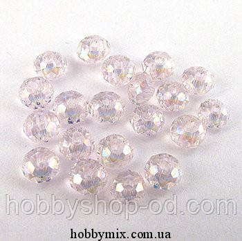 Бусини кришталеві "сфера" 4 мм рожеві АВ, фото 1