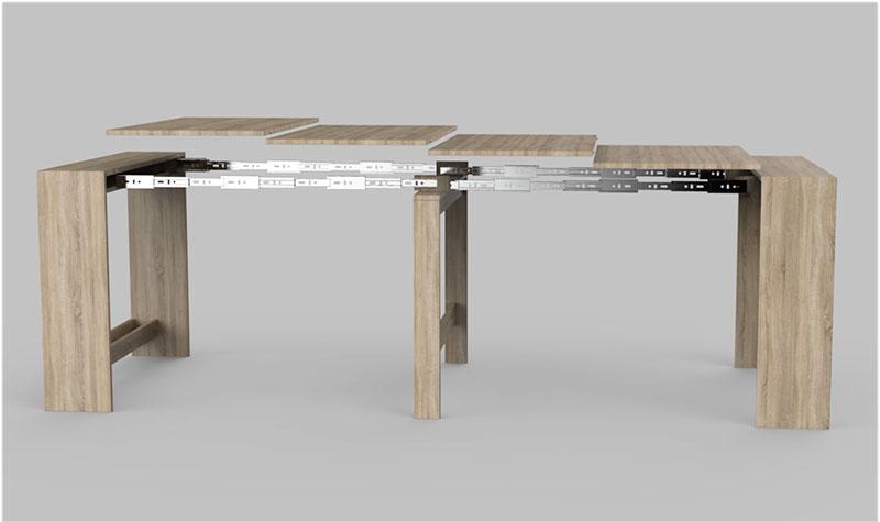 Стіл трансформер Python (Пітон) дуб сонома, довжина 2,40 метра, фото 1