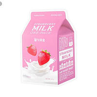 A'pieu Milk One Pack Молочна тканинна маска Маска з екстрактом полуниці (Strawberry)