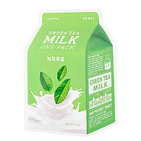 A'pieu Milk One Pack Молочная тканевая маска Маска с экстрактом зеленого чая (Green Tea)