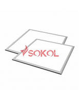 LED панель 600х600мм SOKOL 40W 220В 3000lm IP20 5000К (біла рамка) мат.розсіювач