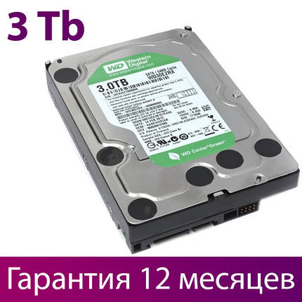 Жесткий диск для компьютера 3.5" 3 Тб/Tb WD Green, SATA3, 64Mb (WD30EZRX), винчестер hdd, фото 2