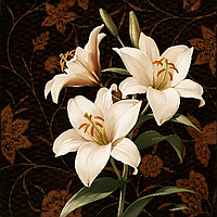 Набор алмазной вышивки (мозаики) "Белые лилии"