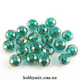 Бусини кришталеві "сфера" 4 мм. смарагдові АВ, фото 2