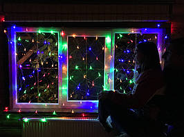 Гірлянда сітка світлодіодна, 200 Led, 2x2 м, Мультиколор