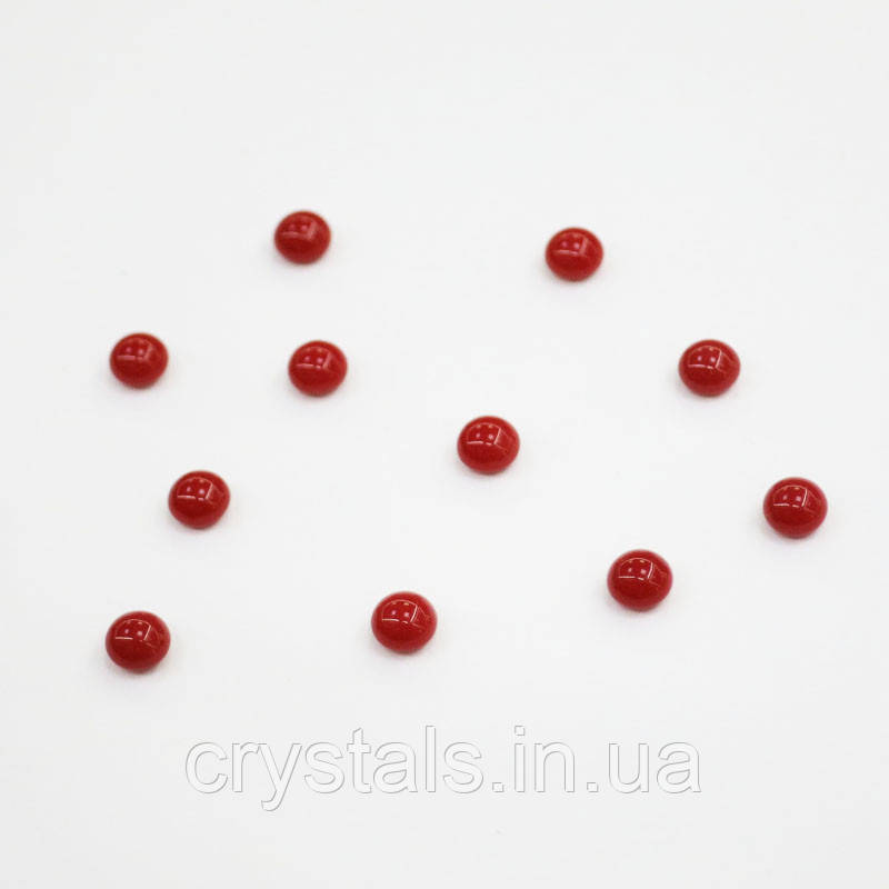 Кабошони Preciosa (Чехія) 3 мм Coral 93200, фото 1