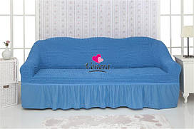 Комплект чохлів на диван із воланами "Venera" Синій