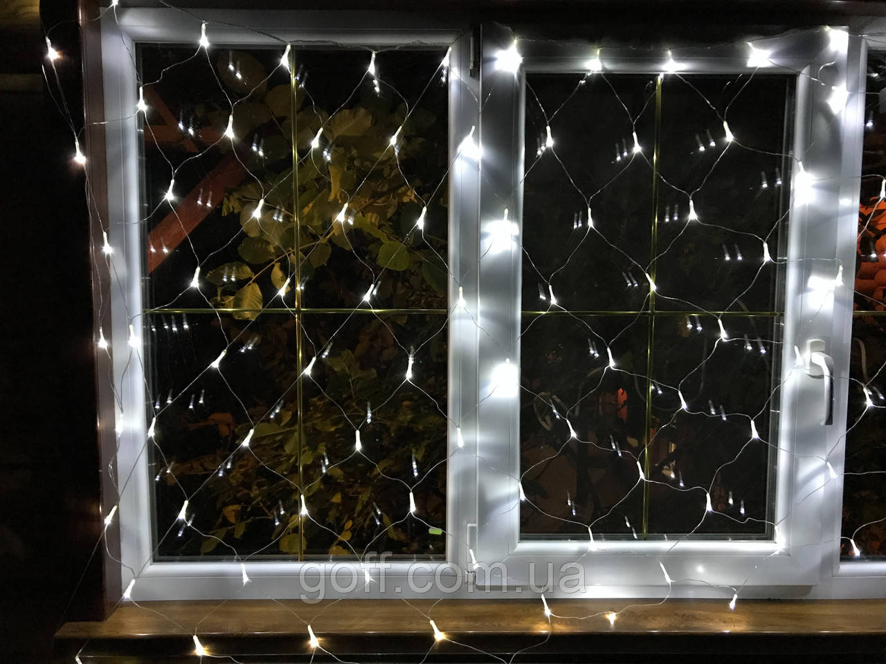 Гірлянда сітка світлодіодна, 120 Led, 1,5x1,5 м, Білий