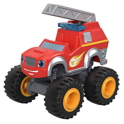 Fisher-Price Вспыш і диво-машинки Вспыш Пожежник Fire Rescue Blaze Monster Truck Diecast Vehilce, фото 2