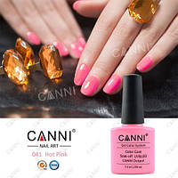 Гель-лак CANNI 041 яскравий світло-рожевий, 7,3 ml