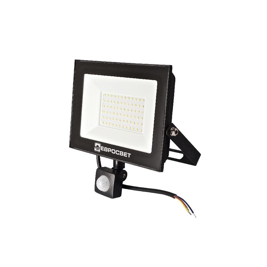Прожектор світлодіодний ЄВРОСВІТЛО 50 Вт із датчиком руху EV-50-504D 6400 К, фото 1